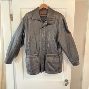 London Fog Leather Insulated Coat  size: Men's Large